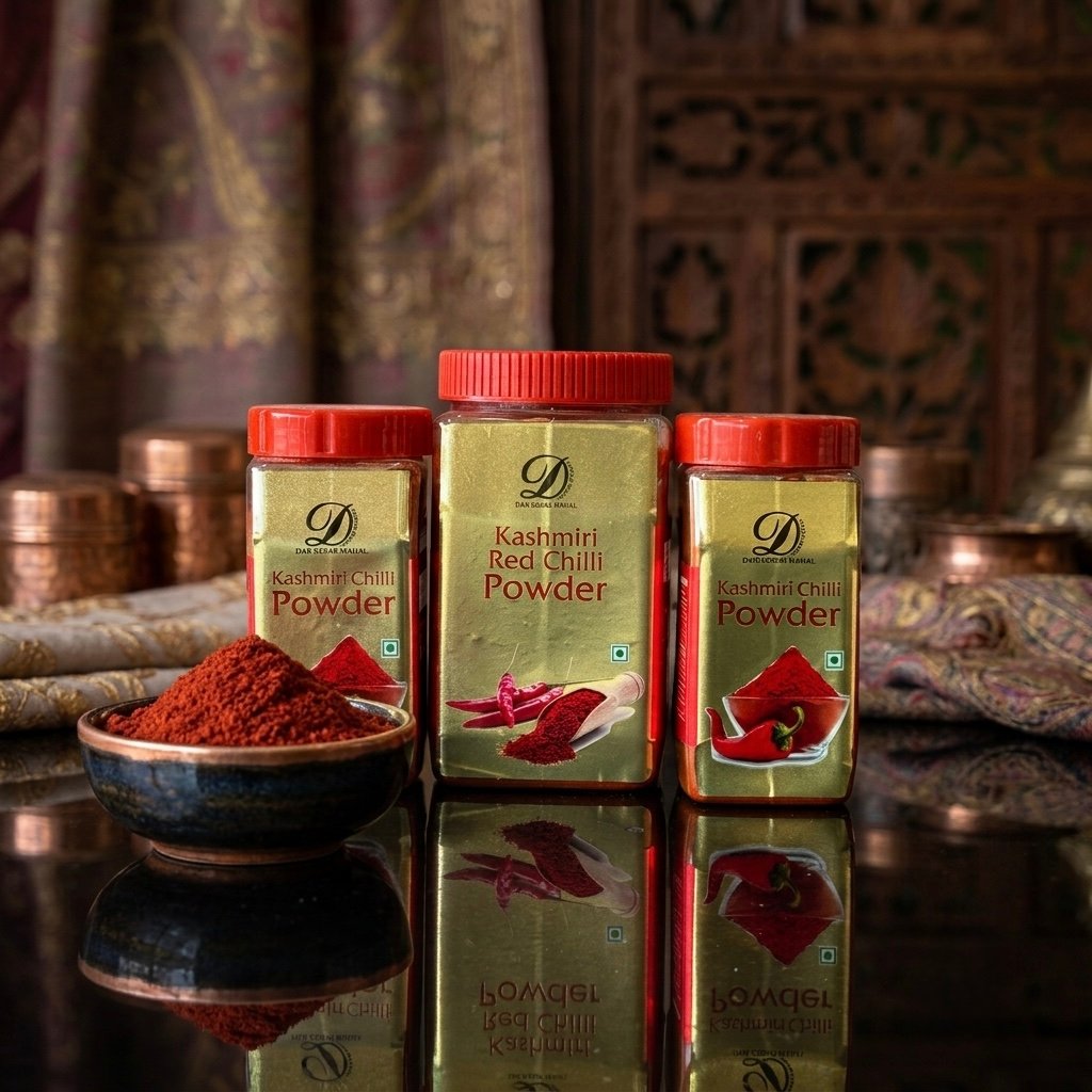 Premium Kashmiri Mirchi Powder – Pure Vibrant Red Chilli | Natural Colour & Mild Heat