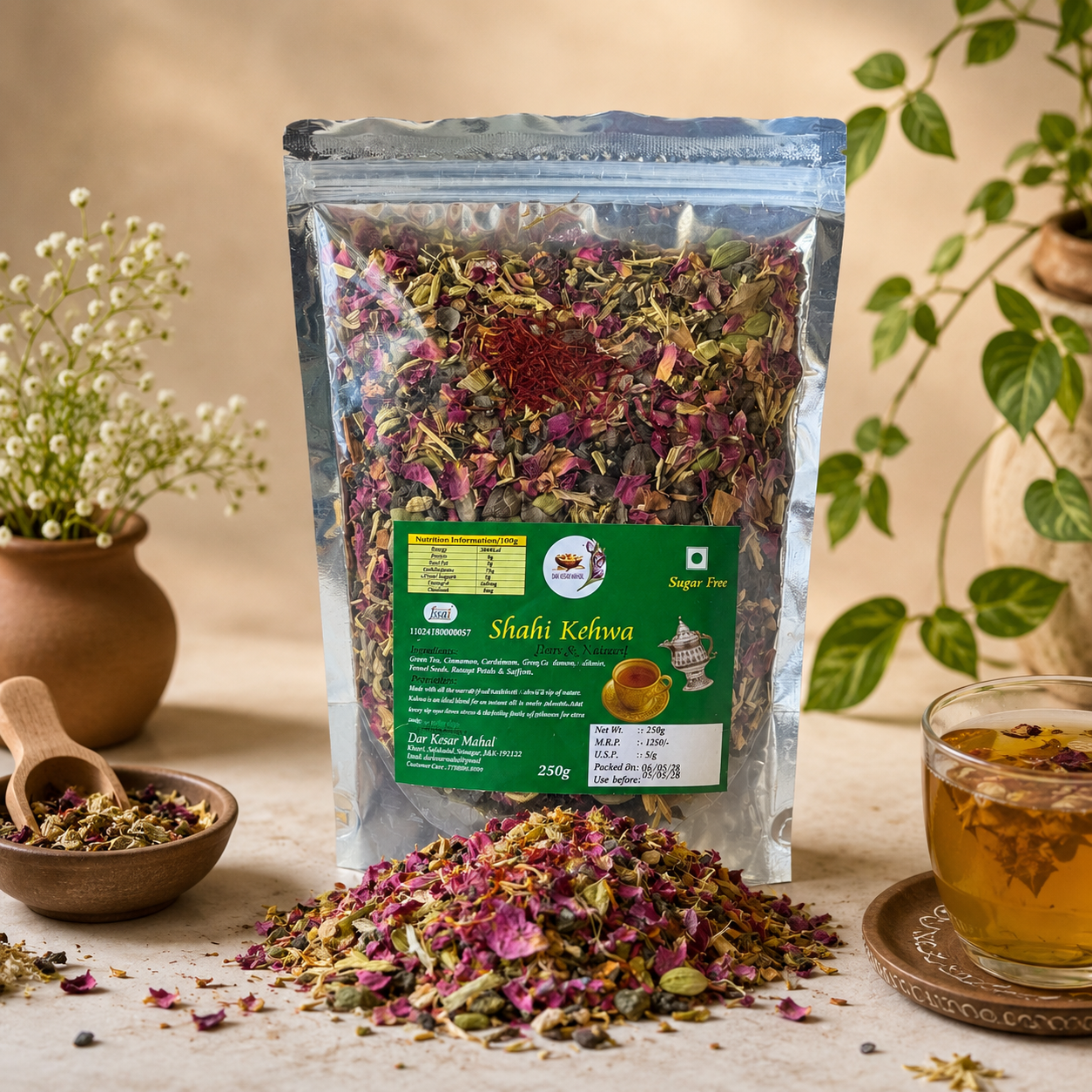 Raw Kashmiri Kehwa – Authentic Whole Spice Sugar-Free Herbal Tea