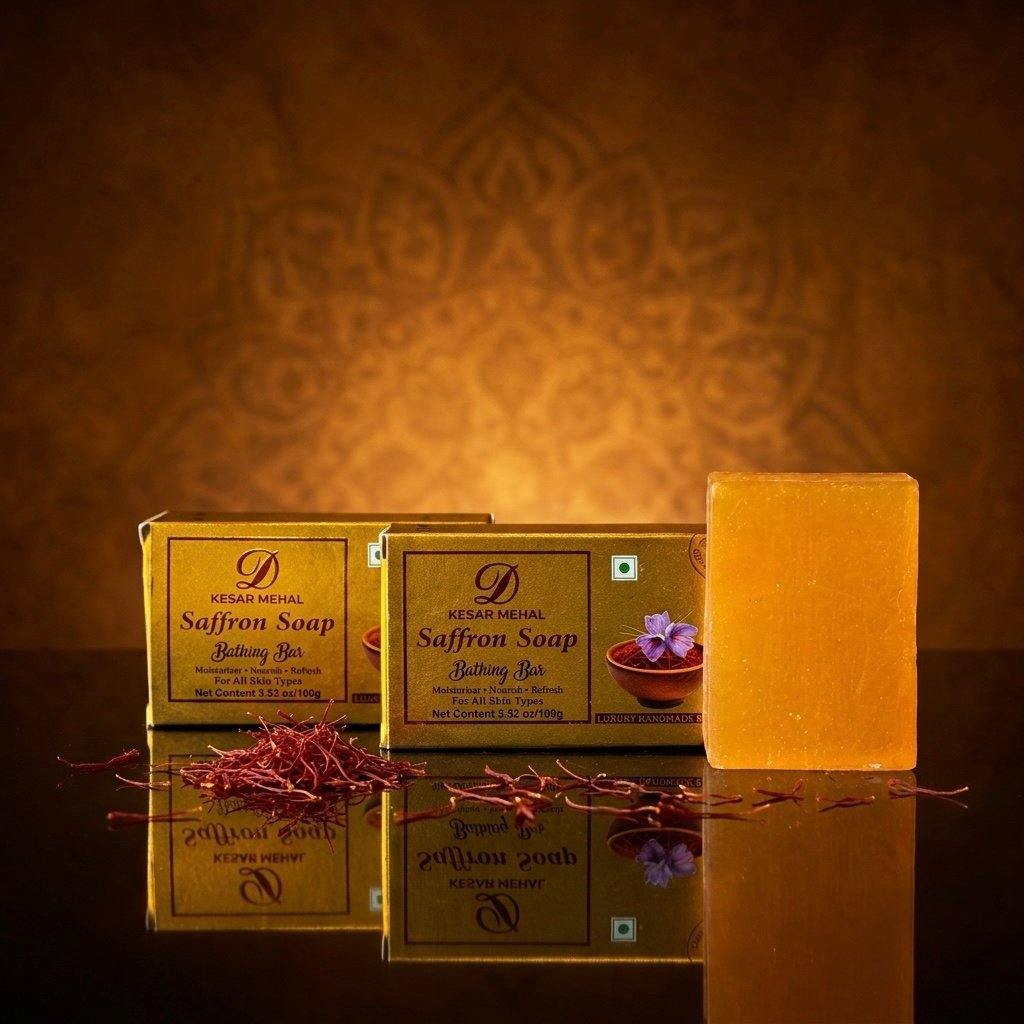 Kashmiri Saffron Soap – Natural Glow & Brightening Daily Skin Bar