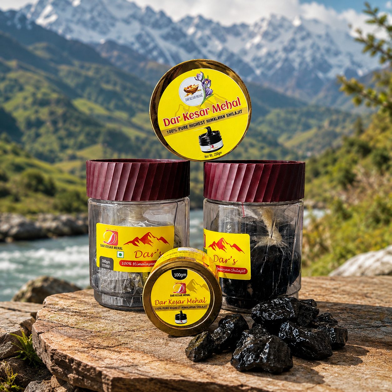 Premium Himalayan Shilajit Resin – Pure Fulvic Acid & 85+ Ionic Minerals | 100g